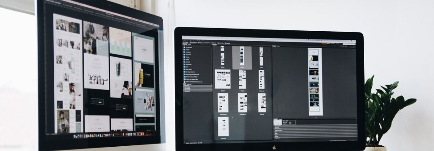 iMac computer with web design software | web design projects | VIEWS Digital Marketing