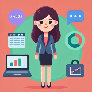 Professional Service Provider Female Digital Marketing icon