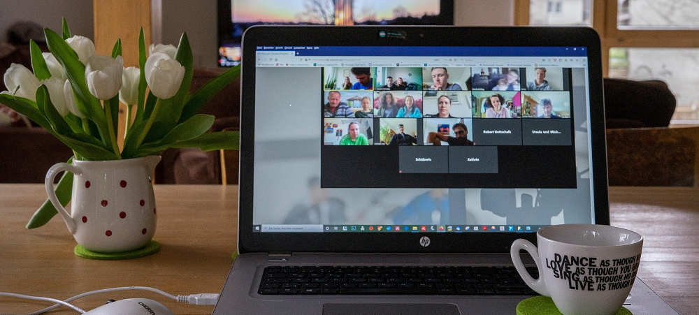 Digital Marketing Strategies for Remote Workplace | conference meeting being held online on a laptop | VIEWS Digital Marketing Agency
