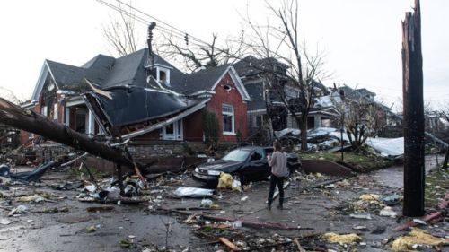 image of devastation following a tornado in Tennessee in 2020 - VIEWS Community Service