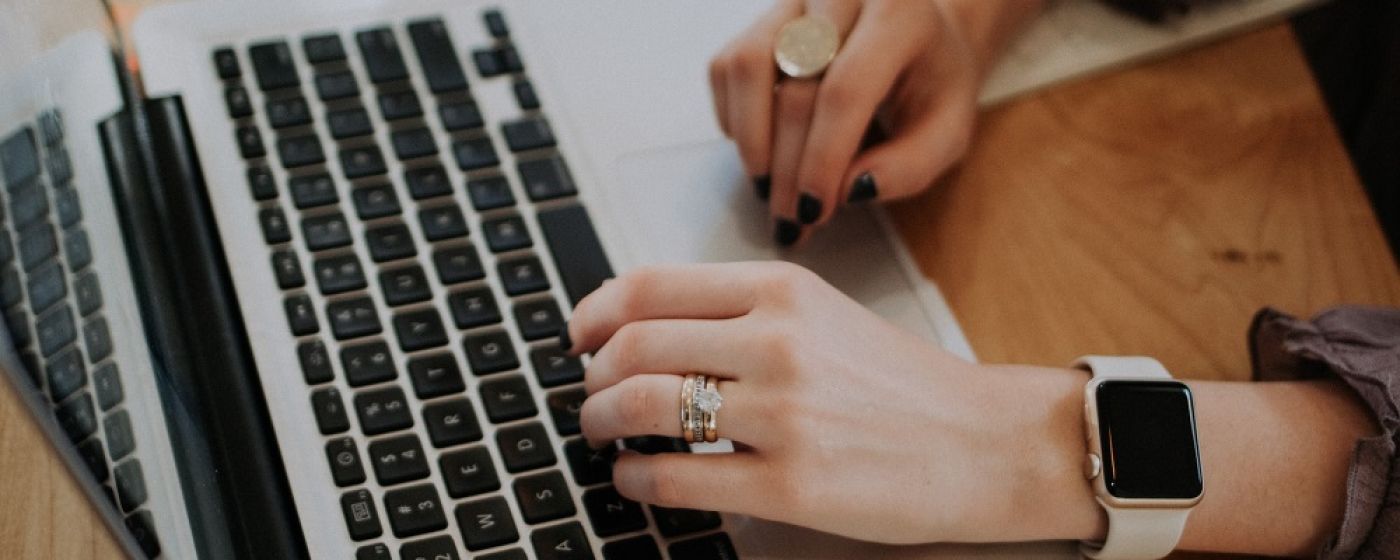 Woman at desk using laptop | Women owned business in Philadelphia  | VIEWS Digital Marketing