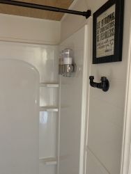 Mobile Shower with soap and shampoo dispensers