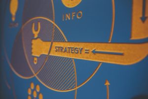 Photo of wall with “strategy” written on it | digital marketing blueprint | VIEWS Digital Marketing